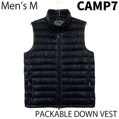 CAMP7 光沢　ダウンベスト y2kブラック フード付き ブラック L CAMP7 光沢 ダウンベスト y2kブラック フード付き ブラック L