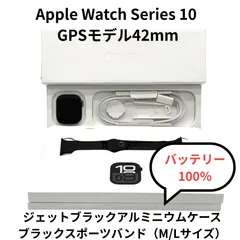 【バッテリー100％】Apple Watch Series 10 GPSモデル42mm ジェットブラックアルミニウムケース MWWF3J/A【管理番号477】