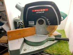 ☆旧日立工機 305mm卓上丸のこ C12FA　動作確認済み　モーター火花あり　ブレードカバー上がらない