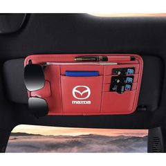 DADサンバイザーミラー付きカード入れ付きレザーブラック1P中古品 