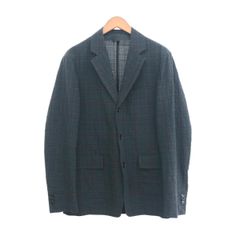 134 NAPOLI テーラードジャケット チェック柄 イタリア製 サイズ48 