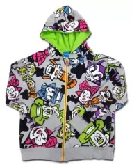 【中古】アウターウェア(キャラクター) フェイス総柄(ファニー・モンスターズ) パーカー グレー 150cm 「ディズニー・ハロウィーン2014」 東京ディズニーリゾート限定