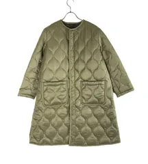 未使用品  Traditional Weatherwear トラディショナル ウェザーウェア キルティングコート ARKLY LONG W/ZP 32 カーキ  【値下げ交渉歓迎】
