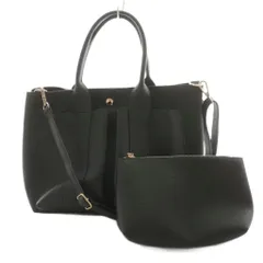 ロデスコ RODESKO ハンドバッグ ショルダーバッグ トートバッグ 2way ダブルポケット ポーチ付き 黒 ブラック /AN8