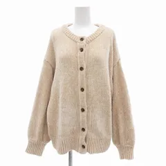 アーバンリサーチ URBAN RESEARCH ITEMS カーディガン ニット パイル地 クルーネック F ベージュ /JS ■MA
