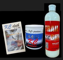 ハイブリッド研磨剤 洗磨KC-6 1本 ビックトレールジェル1本 KCクロス2