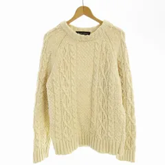 ジャーナルスタンダード トライセクト JOURNAL STANDARD TRISECT ケーブルニット セーター クルーネック 長袖 L アイボリー /EE