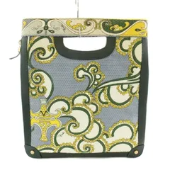 エミリオプッチ EMILIO PUCCI ハンドバッグ 2WAY ショルダーバッグ 総柄 カーキ 水色 /☆Gのサムネイル