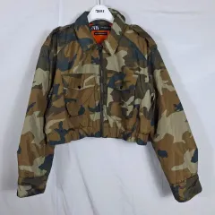 ザラ カモフラ クロップド ブルゾン ジャケット XS