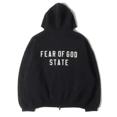 【美品】FEAR OF GOD フィアオブゴッド パーカー ブラック 黒 サイズ:S | 24AW FOG ESSENTIALS アップリケロゴ オーバーサイズ ジップ スウェットパーカー | トップス フーディー 【メンズ】【中古】