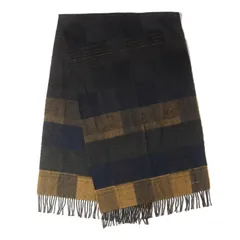 【美品】Paul Smith ポールスミス マフラー | フリンジ メランジ チェック カシミヤ混ウール ニット マフラー (280413) | MADE IN ENGLAND | マルチカラー | ブランド ファッション アイテム 小物【メンズ】【中古】