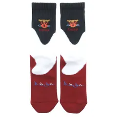 トーガ TOGA ARCHIVES TABIO Embroidery socks 靴下 ソックス ロゴ刺しゅう バーガンディ マルチカラー /UOのサムネイル