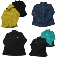古着卸 まとめ売り ノースフェイス フリース 6枚セット (レディース L ) フーディー フルジップ バイカラー スタンドカラー 中古 NC8533