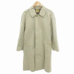 バーバリーズ Burberrys ヴィンテージ ステンカラーコート 裏地 ノバチェック ロング丈 英国製 46 ベージュ /HO ☆AA★ ■GY18