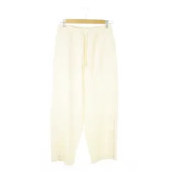 アディダスオリジナルス adidas originals パンツ ジャージ ワイドテーパード スリーストライプス トレフォイル ロゴ サイドボタン M ベージュ /AO1 ■GY42