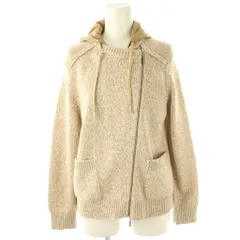 モラビト MORABITO ブラン 25SS フード付き ニット ブルゾン ジップアップ 38 ベージュ /AT ■OSのサムネイル