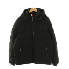 トミーヒルフィガー TOMMY HILFIGER ジャケット パーカー 中綿 ロゴ L ブラック /ES ■GY53