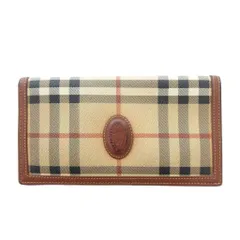 バーバリーズ Burberrys ヴィンテージ 長財布 ウォレット 札入れ ノバチェック PVC レザー 茶 ブラウン /FT ■GY01