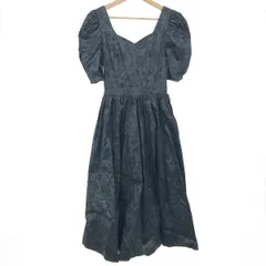 LAURA ASHLEY  英国製ドレスワンピース サイズ:UK10 パフスリーブ 花柄 ラメ Great Britain ヴィンテージ   ブラック レディース / 240001175771