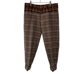 kolor カラー 20SS 1タックチェックトラウザーパンツ 20SCM-P09105 ブラウン 4のサムネイル