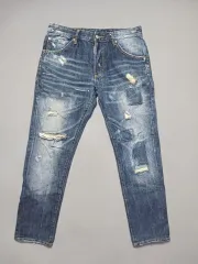 32 DSQUARED2 ダーティーペインテッド スリムジーン デニム