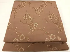 平和屋着物◎六通柄京袋帯　枝梅文　金糸　正絹　逸品　AABD5609yx
