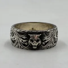 【中古】GUCCI キャットヘッド シルバーリング 実寸23号 グッチ[24]