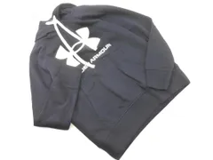 UNDER ARMOUR アンダーアーマー 裏生地 ロゴ プリント プルオーバー パーカー sizeSM/黒 ◇■ メンズ