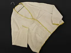 CLASSICAL ELF クラシカルエルフ ワイド幅 カーディガン sizeL/アイボリーｘ黄 ◇■ レディース