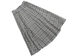 axes femme アクシーズファム チェック フレア スカート sizeF/グレー ◇■ レディース