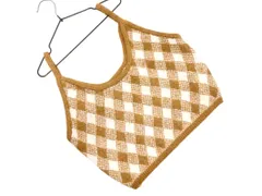 ZARA ザラ チェック ニット ビスチェ sizeM/茶 ◇■ レディース