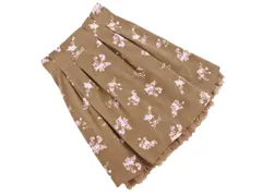 LODISPOTTO ロディスポット 花柄 レース フレア スカート sizeM/茶 ■■ レディース