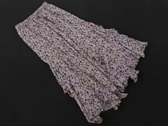 sloBE IENA スローブイエナ 総柄 フリル ロング スカート size38/ベージュ ■■ レディース