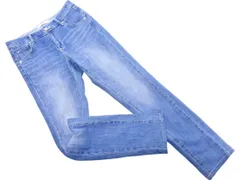 SOMETHING サムシング エドウィン USED加工 デニムパンツ sizeS/青 ■■ レディース