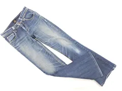 SOMETHING サムシング エドウィン vienus jean USED加工 ブーツカット デニムパンツ size27/紺 ■■ レディース