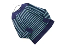 AIGLE エーグル ボーダー カットソー sizeS/紺ｘ緑 ◇■ レディース