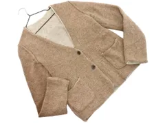 UNITED ARROWS PINK LABEL ユナイテッドアローズピンクレーベル ウール100% リバーシブル ノーカラー ジャケット ベージュ ◇■ レディース
