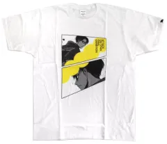 【中古】Tシャツ(キャラクター) リヴァイ Tシャツ ホワイト＆イエロー Mサイズ 「進撃の巨人展 FINAL」