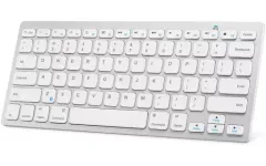 【中古】PCハード Anker ウルトラスリム Bluetooth ワイヤレスキーボード(ホワイト)[A7726121]