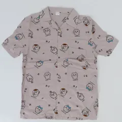 【中古】ポロシャツ・ワークシャツ 総柄 シャツ グレー Mサイズ 「ちいかわ なんか小さくてかわいいやつ×しまむら」