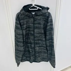 A【メンズ】プーマ 総柄 長袖 ジップパーカー M グレー系 PUMA 裏トリコット