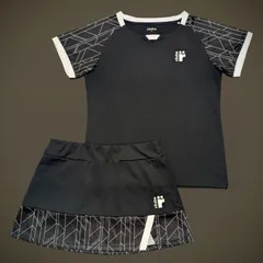 roche  ローチェ  テニス  ウェア  シャツ  スコート  上下セットアップ  中古美品  黒白