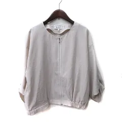 ロペピクニック ROPE Picnic ノーカラージャケット ジップアップ 38 M ベージュ /YI
