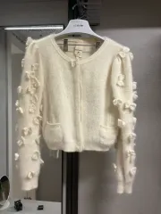 O'2nd (オッズセカンド) アンゴラ リー リボン カーディガン