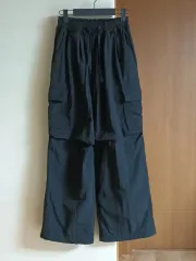未使用) 裏起毛 カーゴ ワイド パンツ レディース