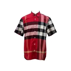 L 未使用 バーバリー 8007179 半袖 チェック シャツ B1104K035