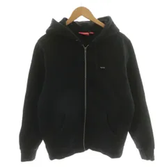 シュプリーム SUPREME Small Box Zip Up Hooded Sweatshirt パーカー ジップアップ ロゴ 刺繍 S 黒 ブラック /AN6