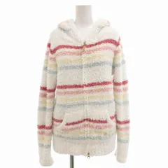 ジェラートピケ gelato pique レインボーボーダーパーカ ジップアップ ルームウェア F オフホワイト マルチカラー /UO