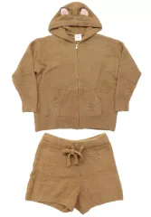 【中古】衣類 つぶまめ キャラクターパーカー＆ショートパンツセット ブラウン レディースフリーサイズ 「あつまれ どうぶつの森 meets GELATO PIQUE」