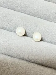 再入荷　淡水パール　SV925 ピアス　6mm　ホワイト　パール